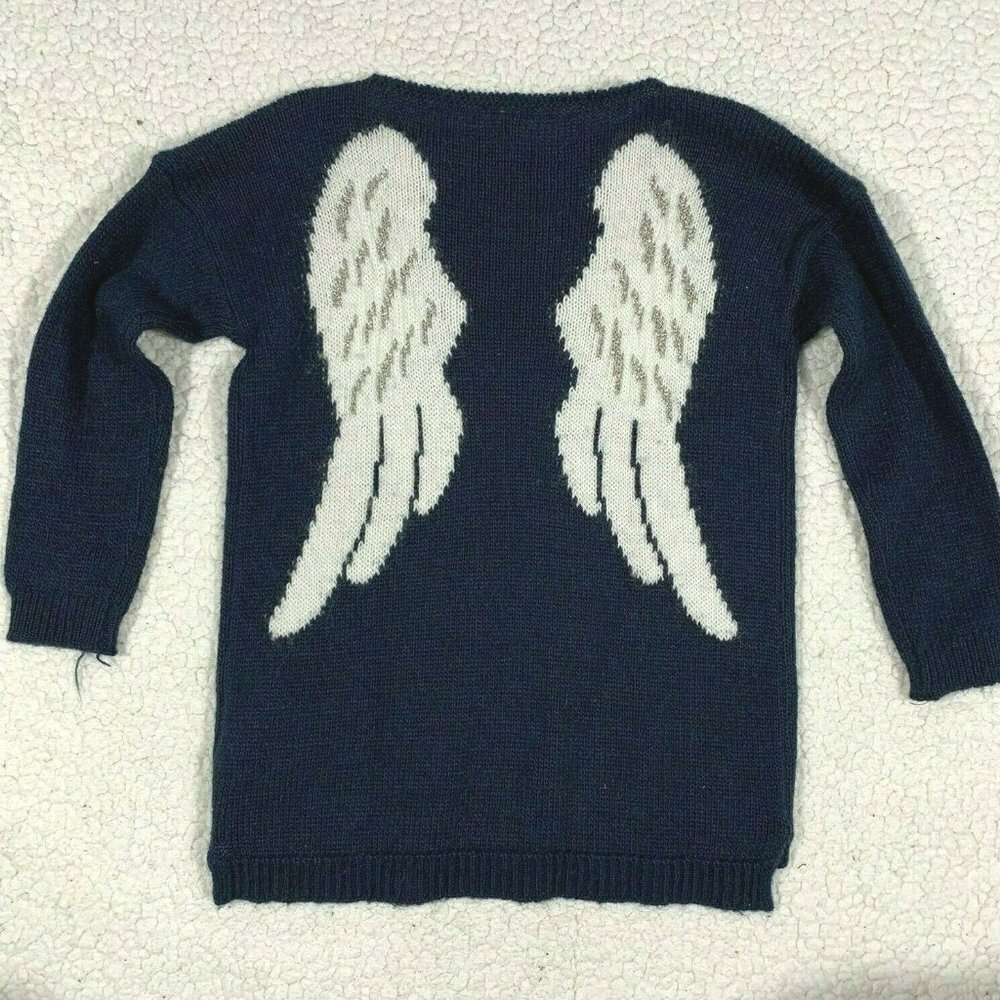 United Colors Benetton Girls Angel Wing Knit Wool Blend Sweater XS (4-5 years)